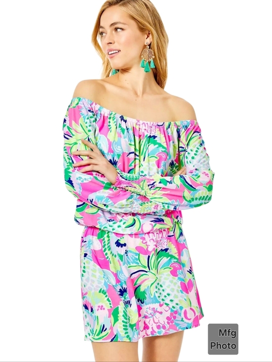 Lilly Pulitzer Pants - Lilly Pulitzer Lana Skort Romper In Multi Raise The Bar, Womens Large